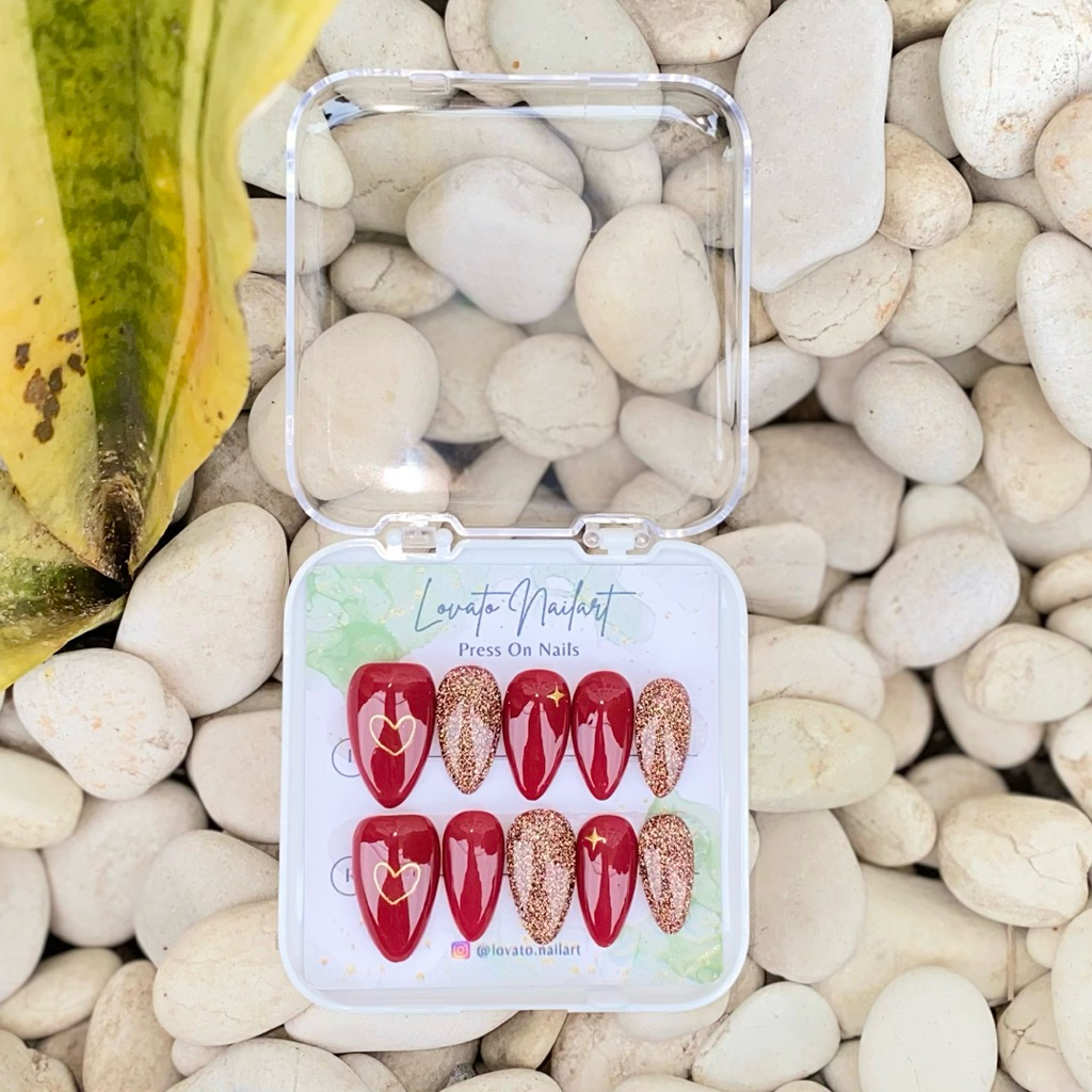 RED LOVE PRESS NAIL
