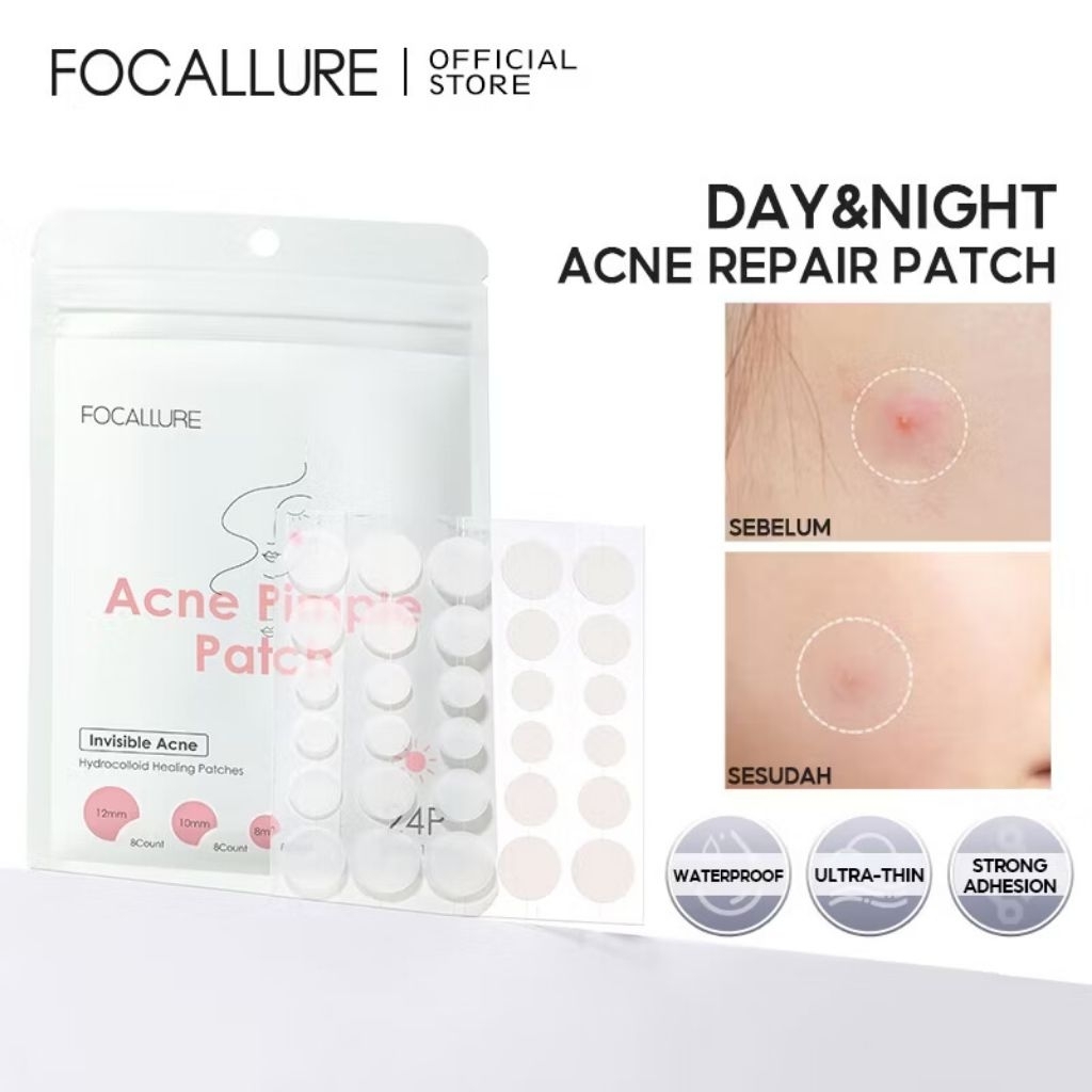 Focallure Acne Patch - Plester Pereda Jerawat Day Night - Pimple Patch