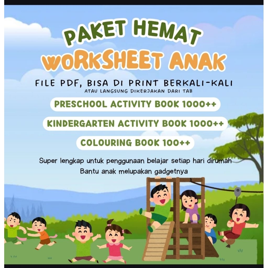 Paket hemat worksheet anak