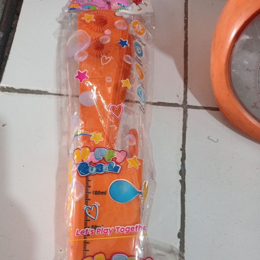 mainan happy bubble gun biasa