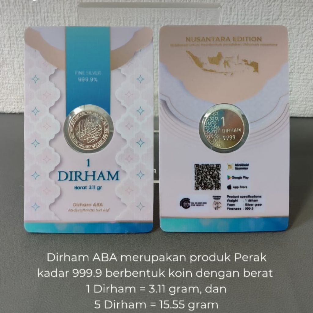 Silverium Dirham Perak Silver ABA Abdurrahman Bin Auf