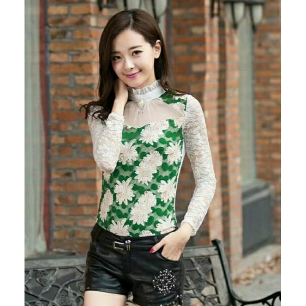 Blouse Brukat Lace Import