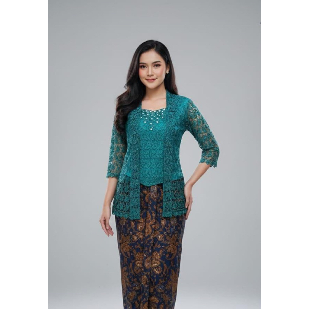 blus brokat premium udh berpayet