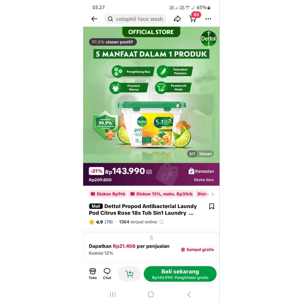 DETTOL PROFOD EX SAMPLE NEW