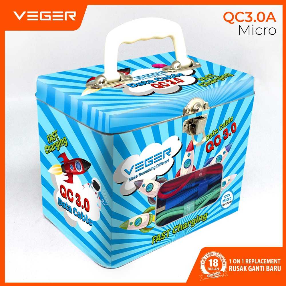 VEGER V110-M Kabel Data Micro (1 PCS) 3.0 1M Data Cable Fast Charging