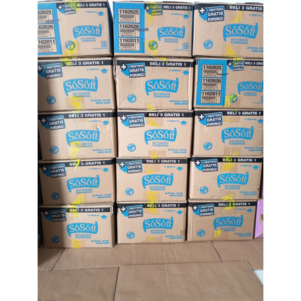 1 KARTON SOSOFT LIQUID DETERJEN 80 ML
