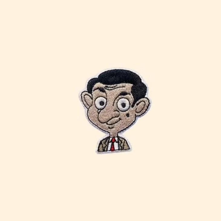 Patch Emblem Bordir Setrika Mr.Bean Lucu