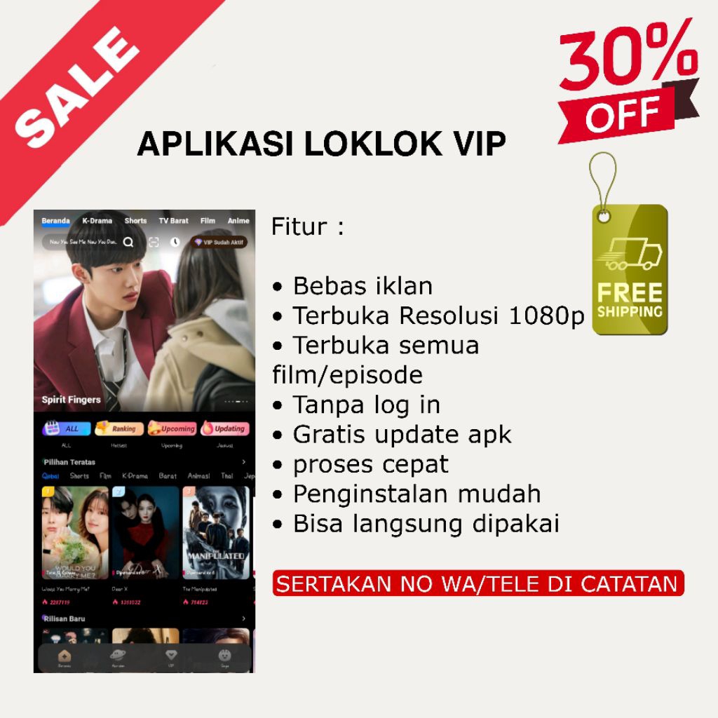 SOFTWARE ANDROID - LOKLOK VIP 1 TAHUN