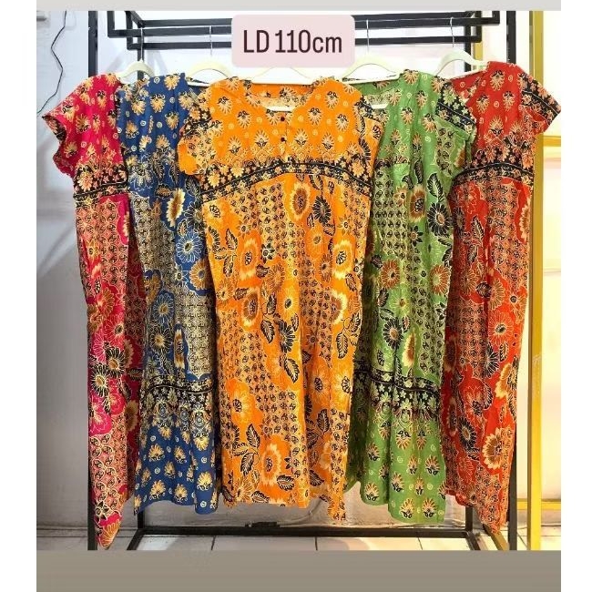 Daster Batik Payung Rayon Bunga-bunga LD 110