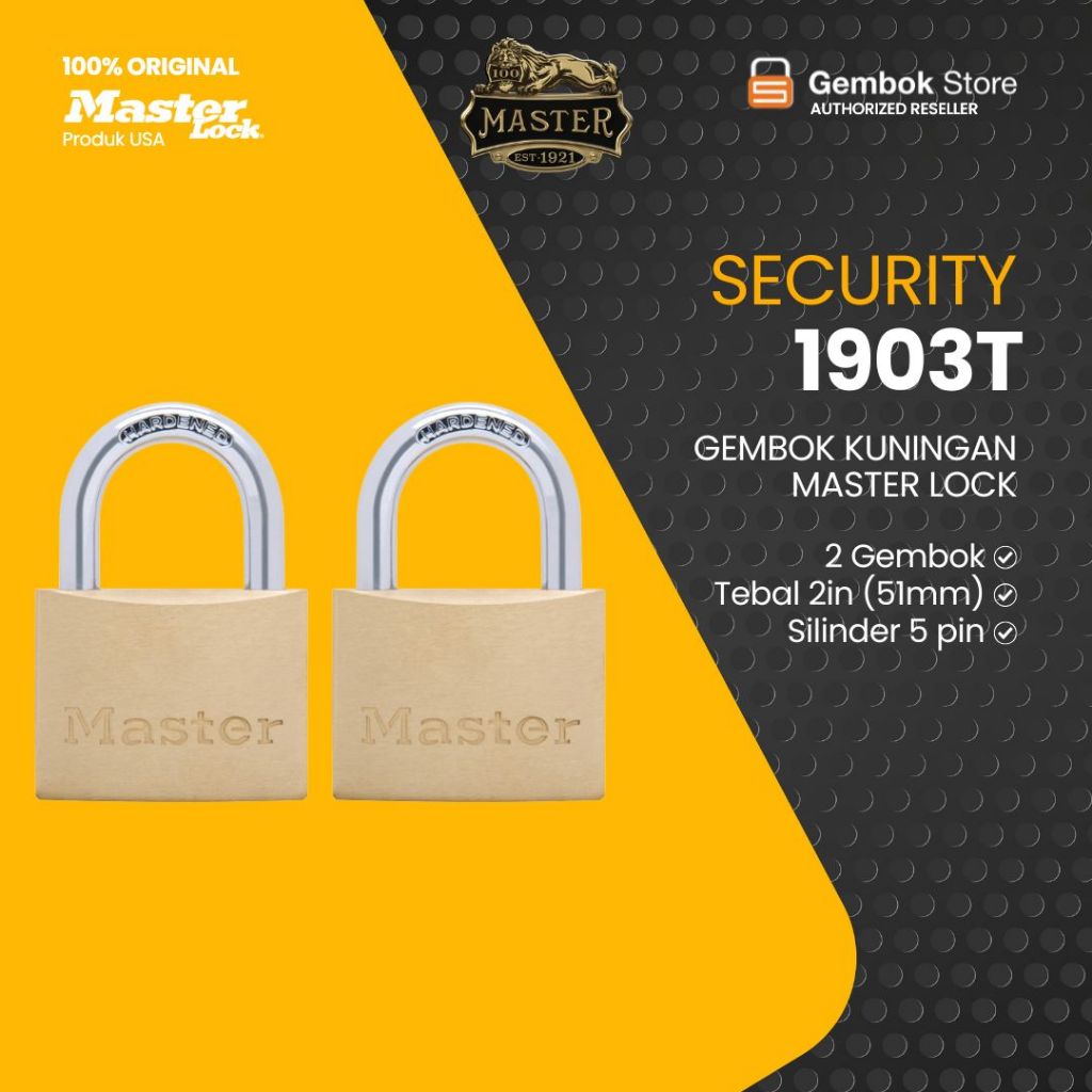 Gembok Kuningan Master Lock 1903T