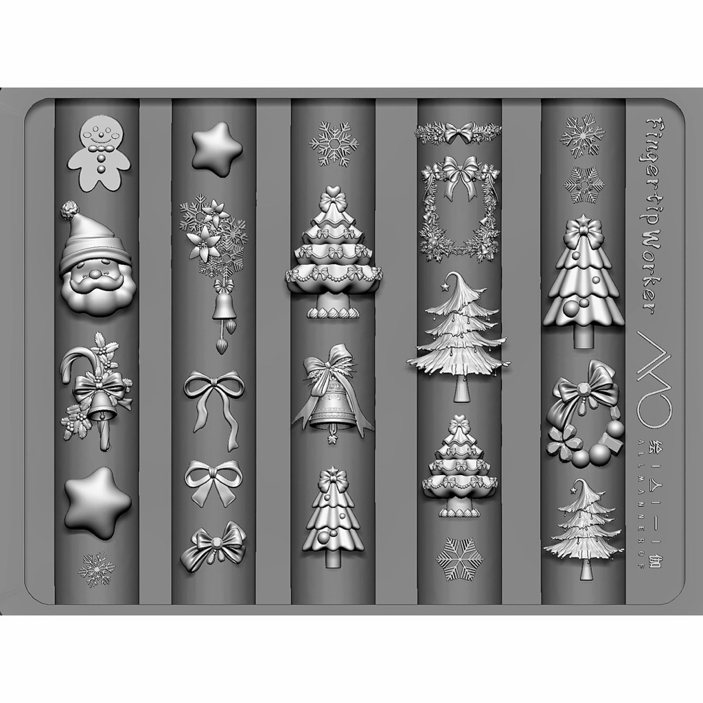 CHRISTMAS MOLD NAIL ART
