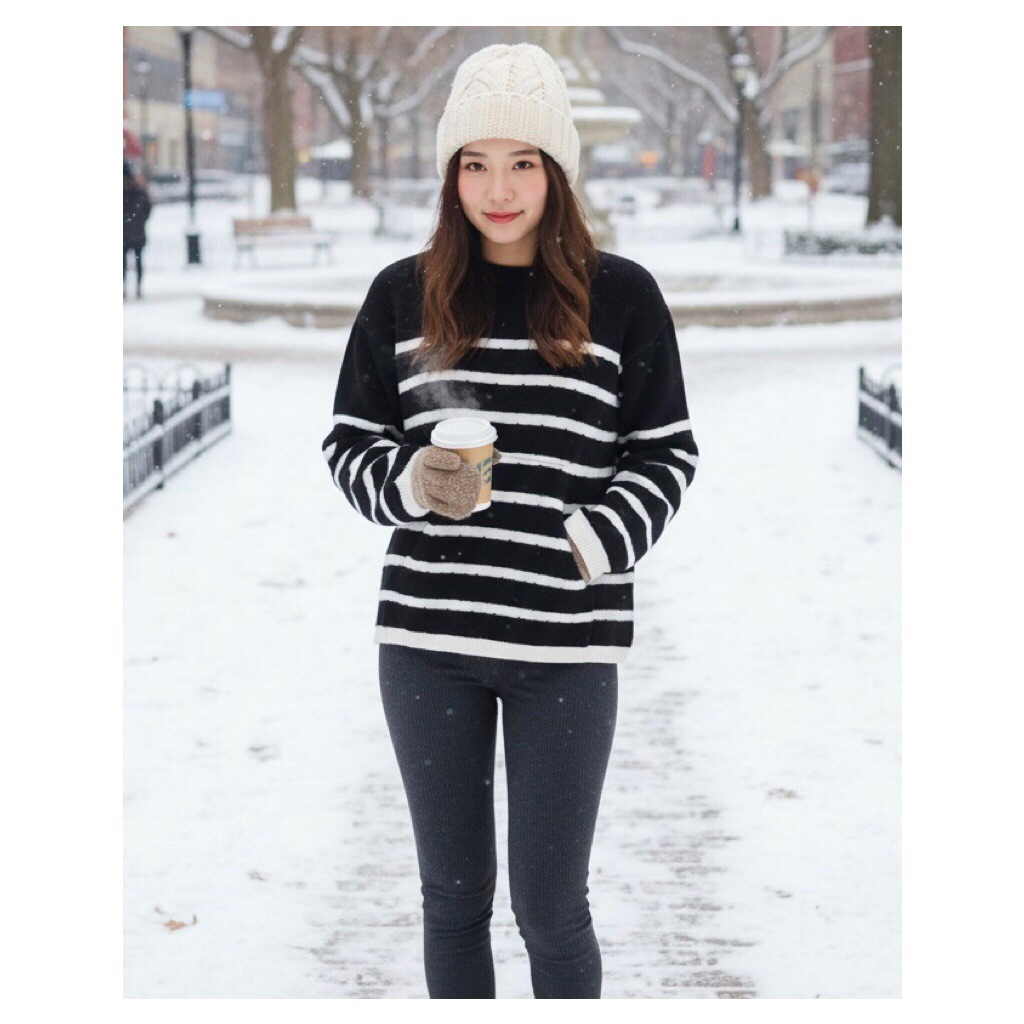 TWGLN - Black Stripe Sweater