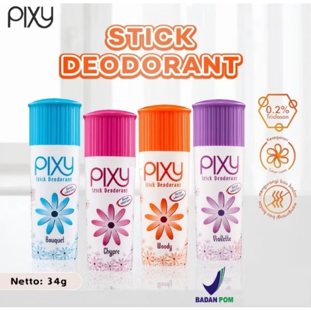 PIXY STICK DEODORANT 34G