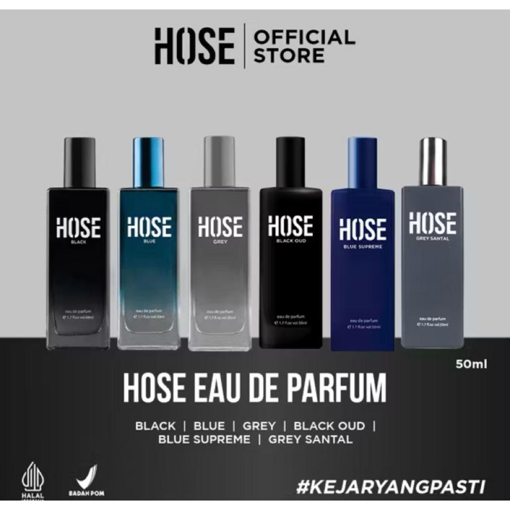 Hose Eau De Parfum Black + EDP Blue + EDP Grey