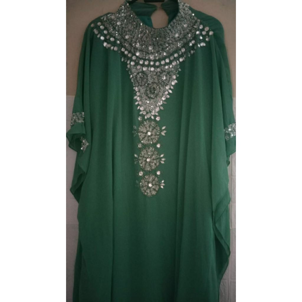 Kaftan cantik hijau murah