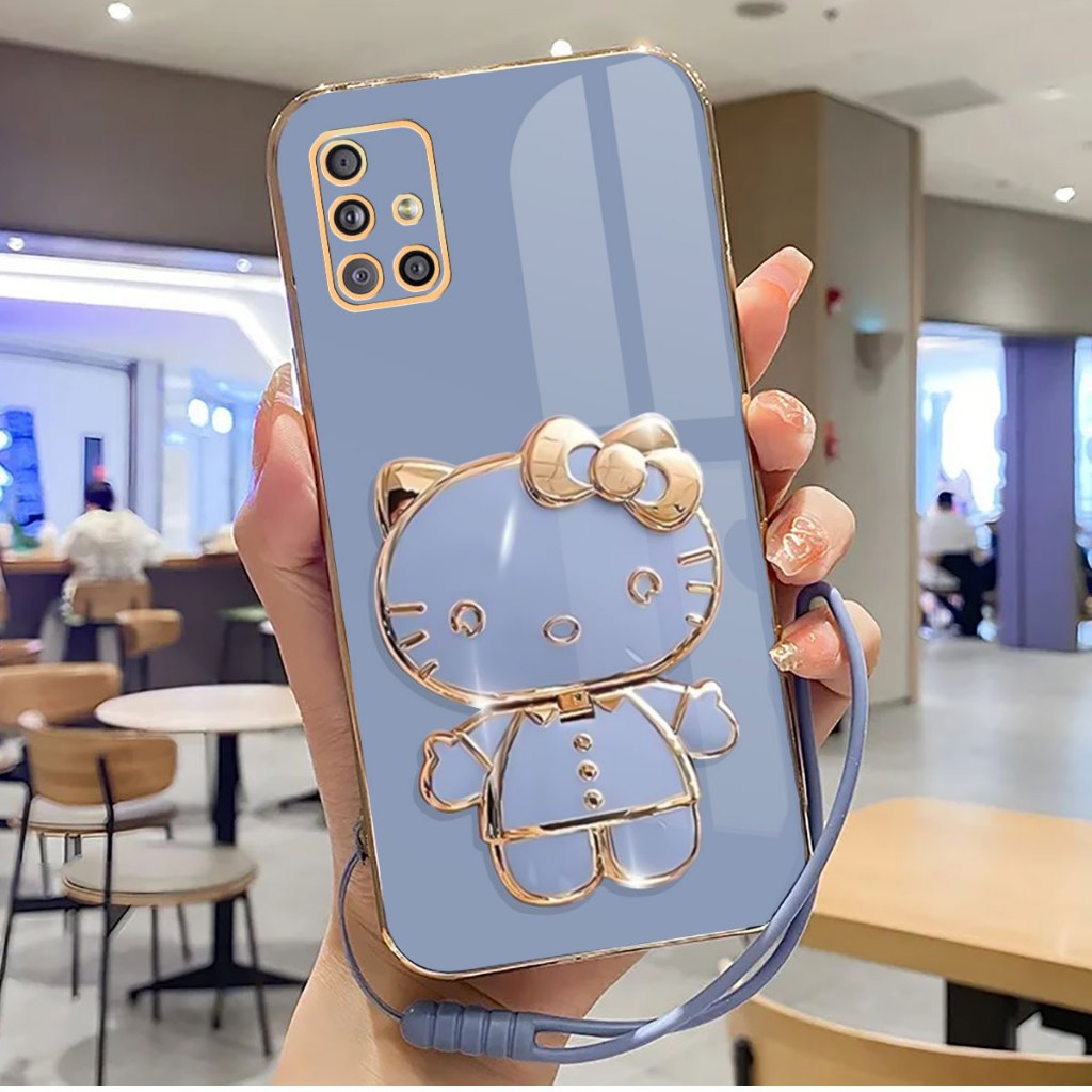 Case Samsung A71 Softcase Dengan Stand Mirror