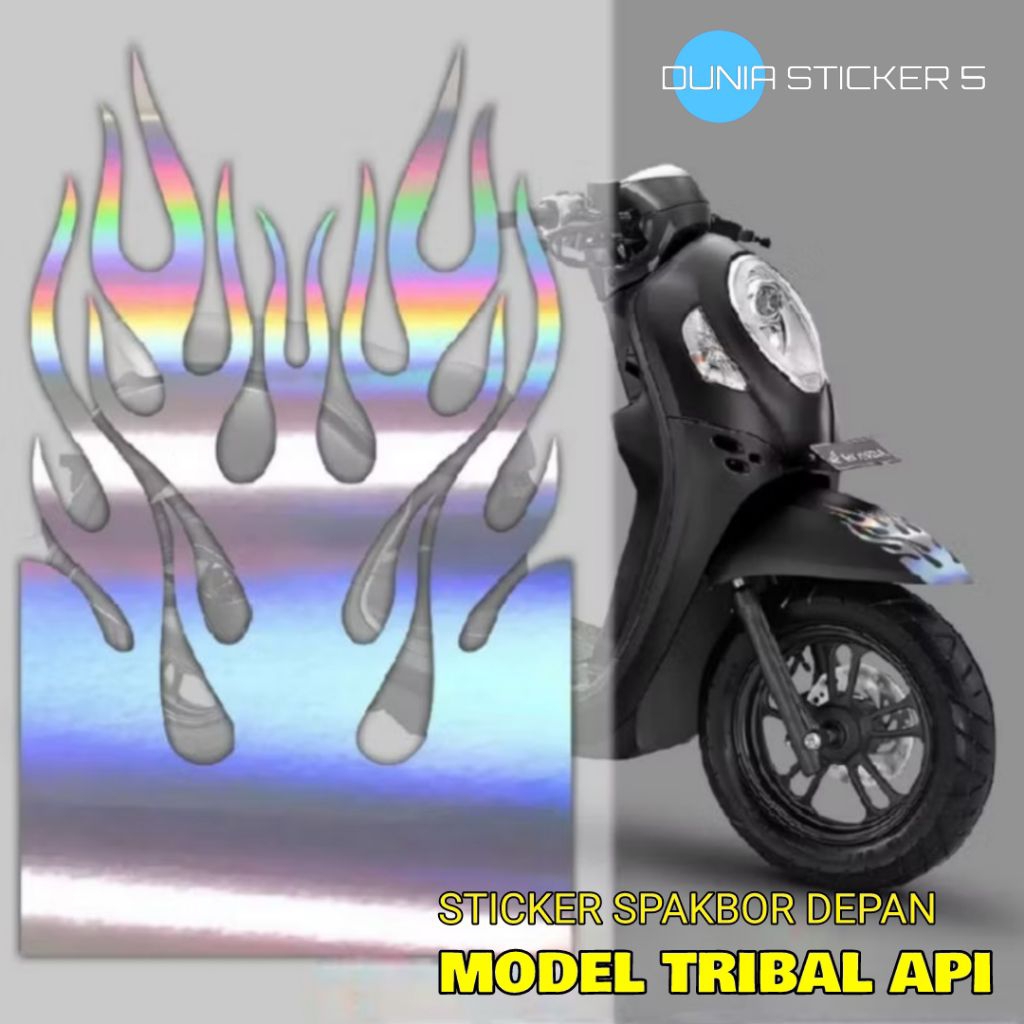Sticker Variasi Spakbor Depan Model TRIBAL API