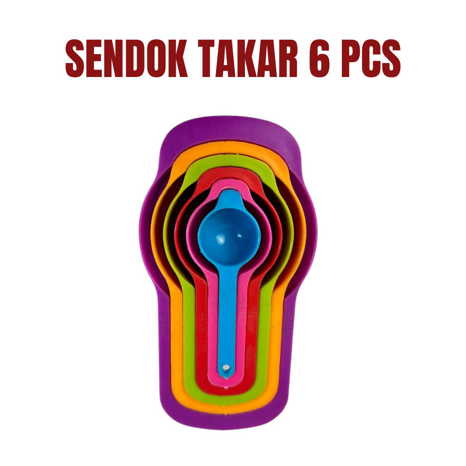 1 Set Sendok Takar Plastik 6 Pcs
