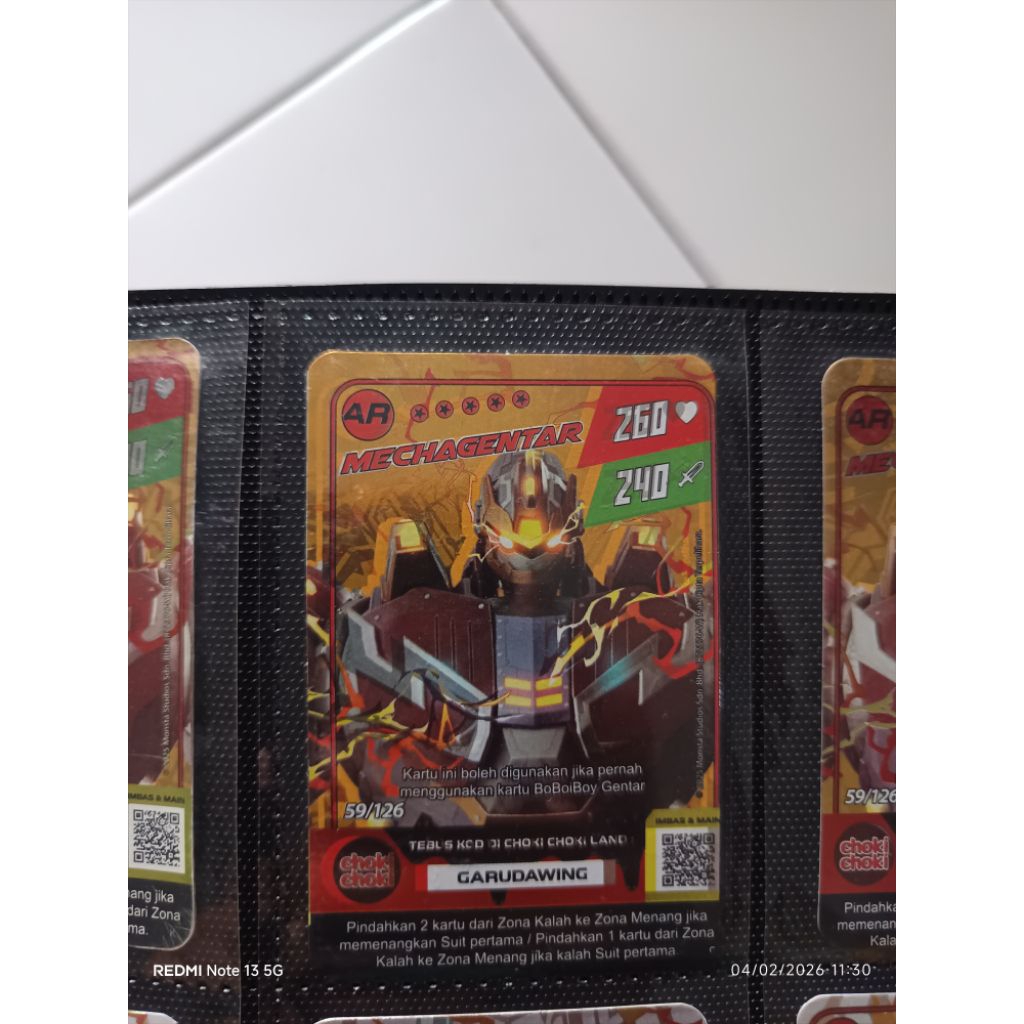 monsta galaxy card choki choki boboiboy mechagentar