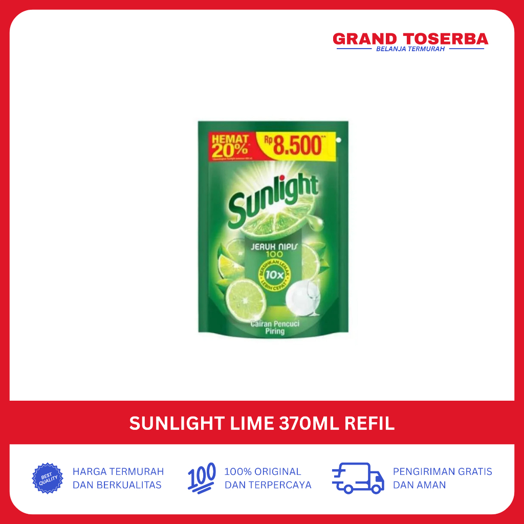 Sunlight Lime Jeruk Nipis 370ml Refill