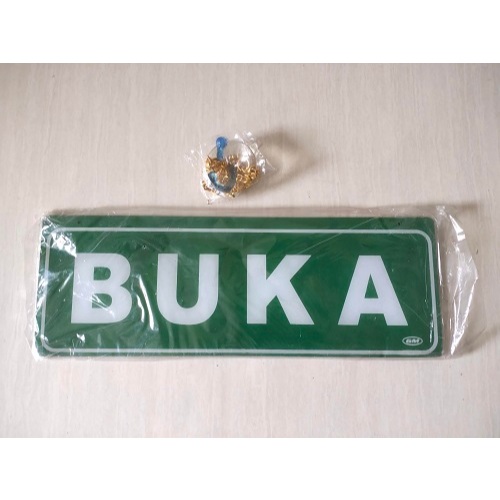 Signage / tanda toko BUKA