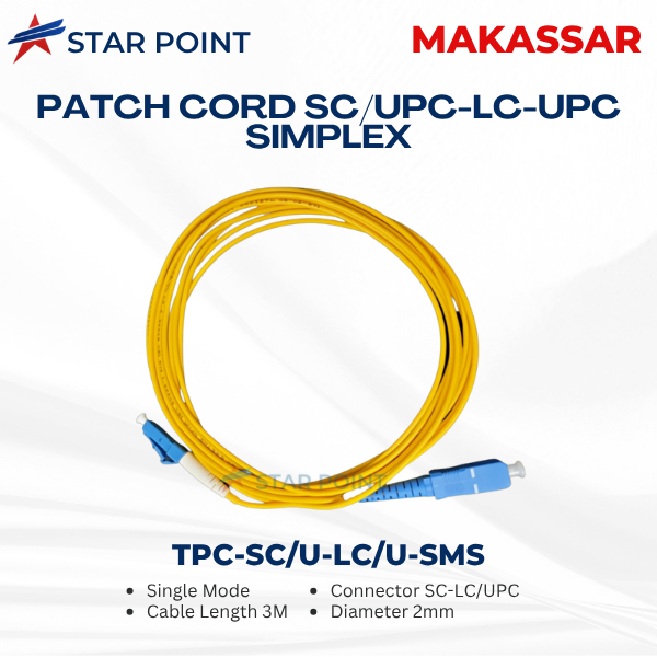 Patch Cord Fiber Optic SC-LC Single Mode 10M | 15M | 20M Simplex