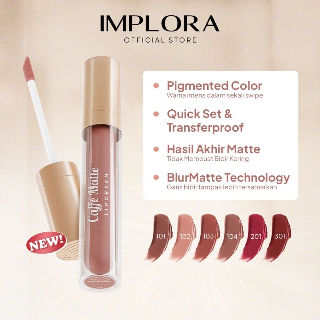 Implora Caffe Matte Lip Cream/Bibir/Matte/Transfer proof