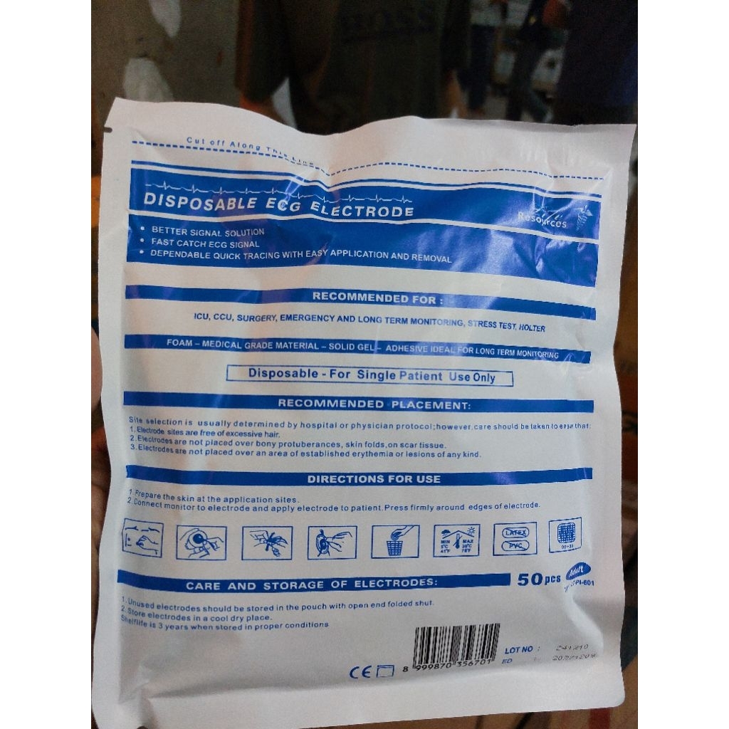 Electroda ecg dewasa resources pack isi 50