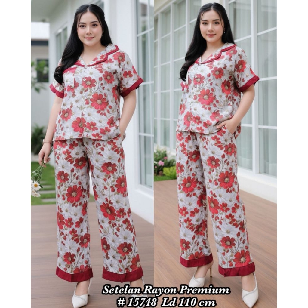SETCEL SETELAN FULL RAYON MURAH ANEKA MOTIF
