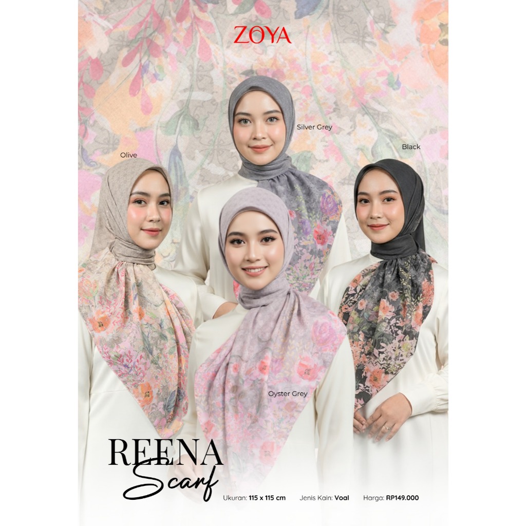 ZOYA REENA SCARF SEGI EMPAT Include Box