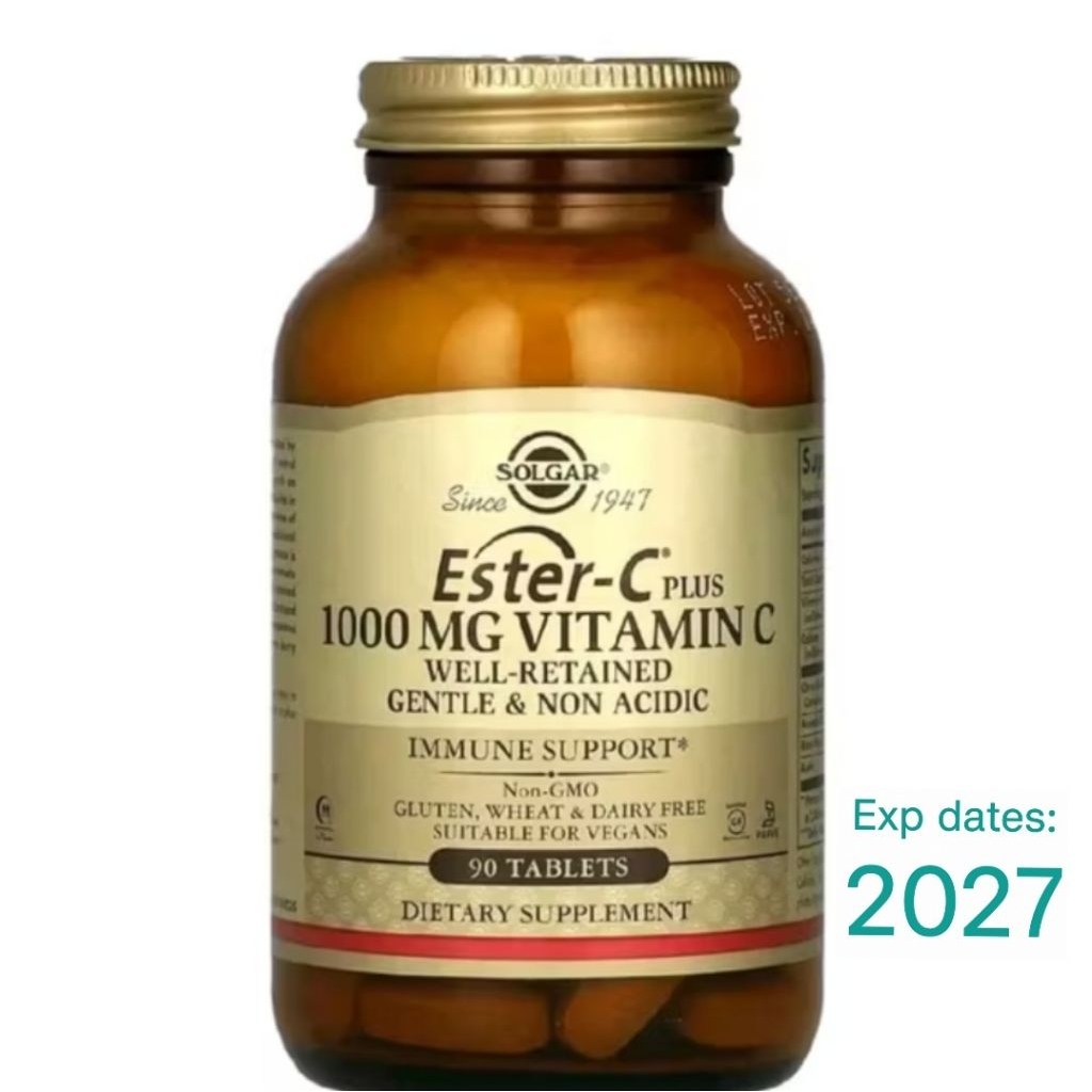 Solgar Ester-C Plus, Vitamin C, 1000 mg, 90 Tablets / 180 Tablets Ascorbate Complex