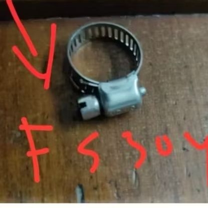 klem selang gas 3/8" stainless