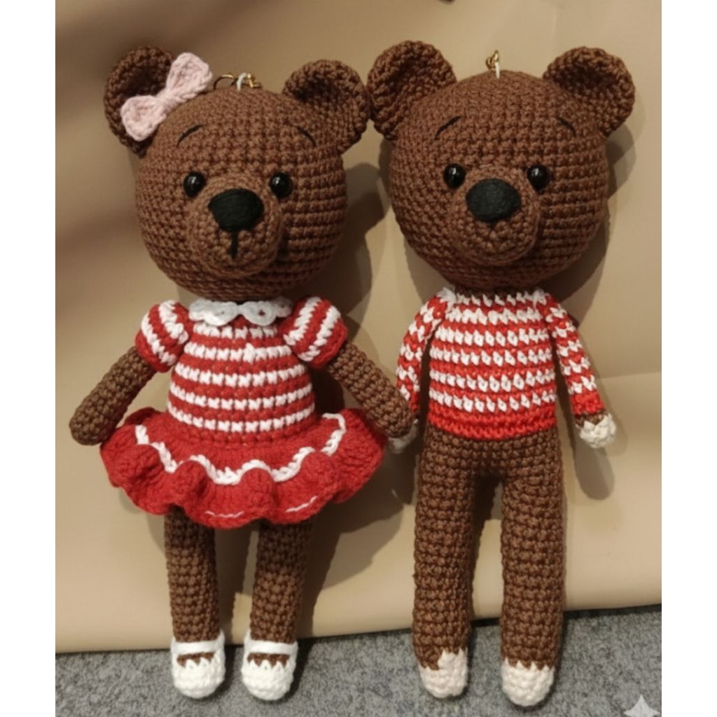 Boneka Bear Rajut Lembut dan Premium