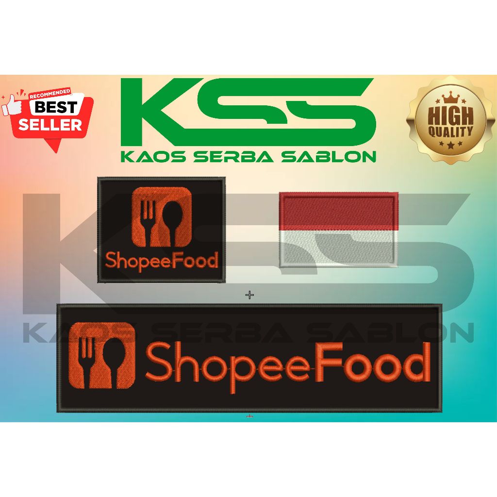 Kaos Serba Sablon Logo Shopee Patch [0003]