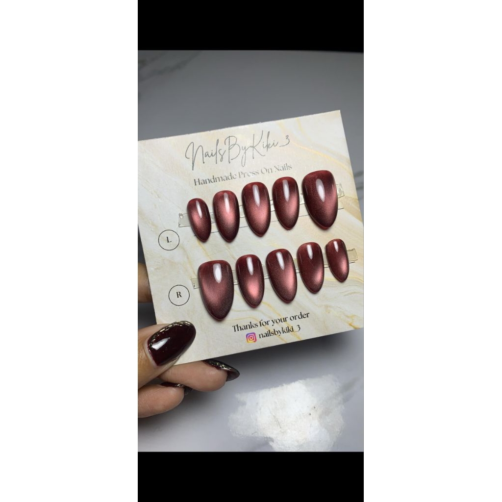 nailsbykiki press on cat eye custom