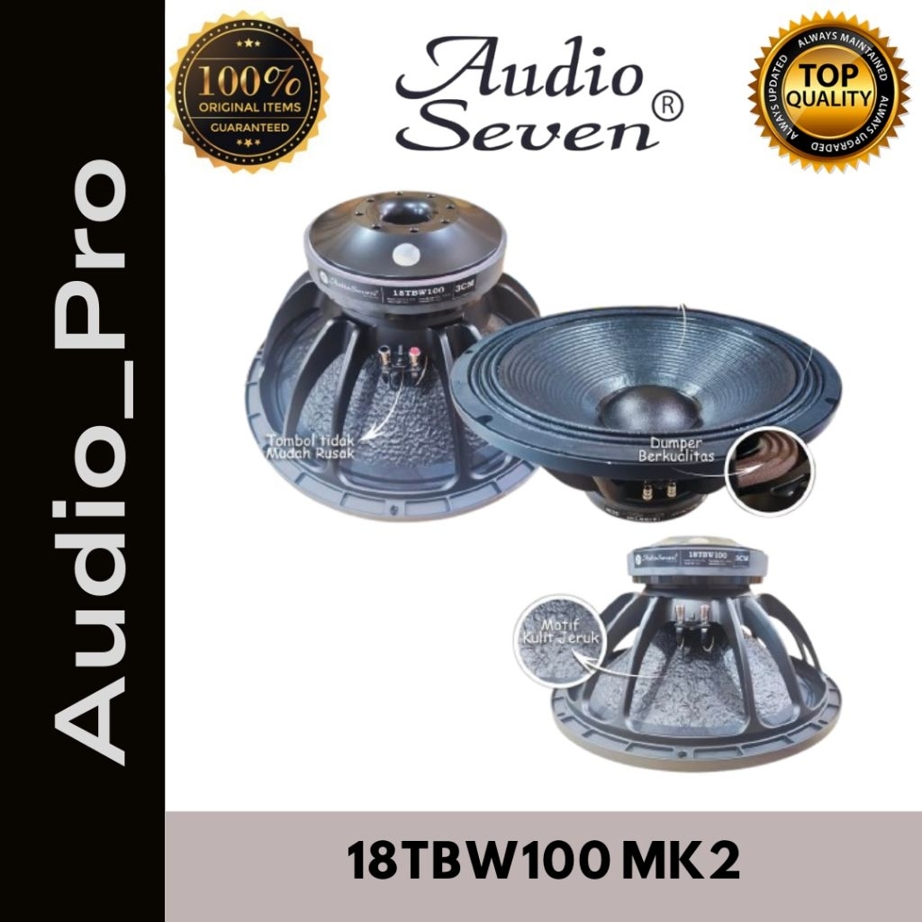 Speaker Component AudioSeven 18TBW100 MK2 18Inch