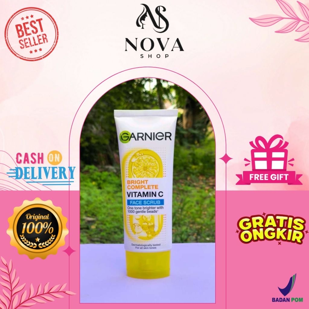 GARNIER BRIGHT COMPLETE VITAMIN C FACE SCRUB 100 ML