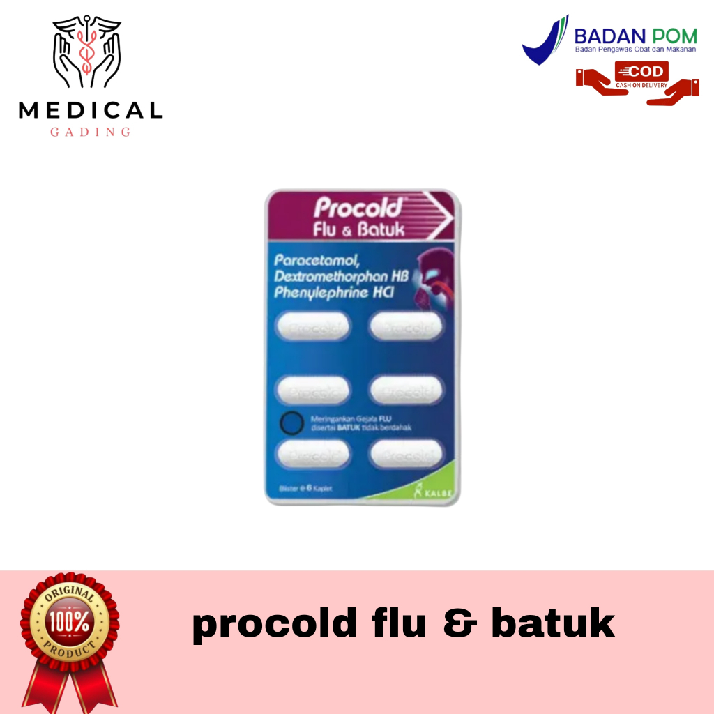 Procold Flu & Batuk Per Strip Isi 6 Tablet