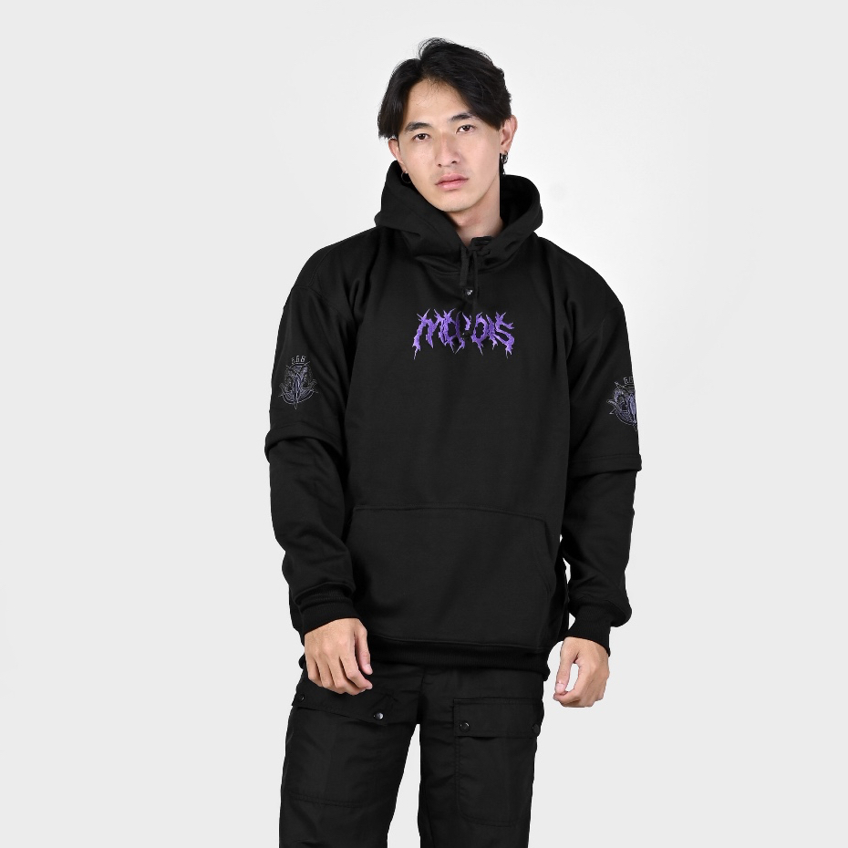 Hoodie Pullover Black Goat