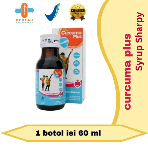 Curcuma Plus Sharpy Rasa Strawberry Syrup 60ml