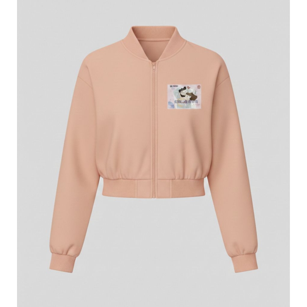 Jaket Crop Peach (KPS)