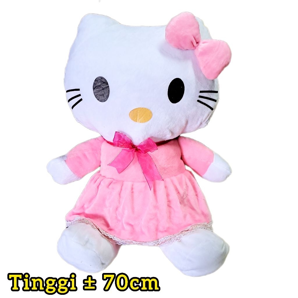 Boneka kucing pink 70cm
