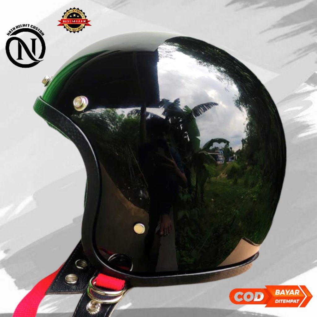 NATH Helm Slime Head Retro solid ( Premium)