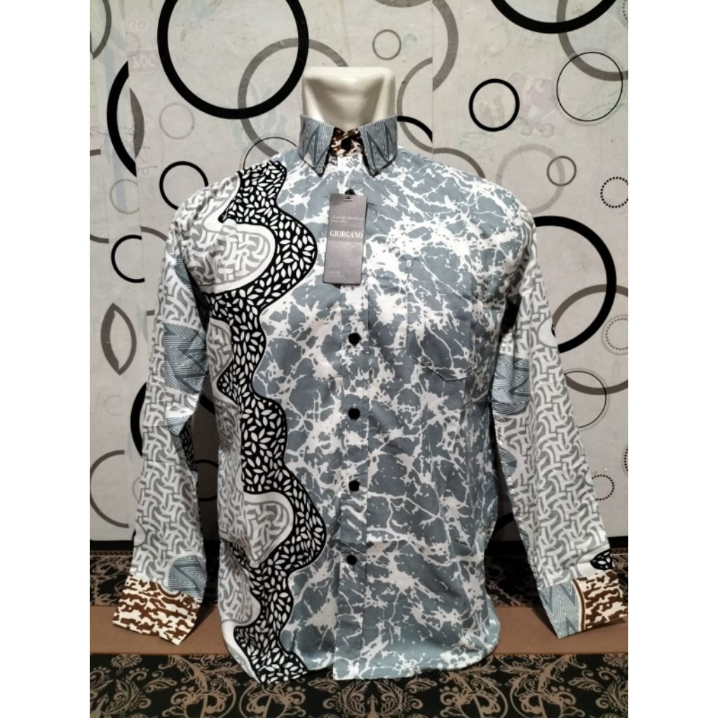 kemeja batik series putih dewasa