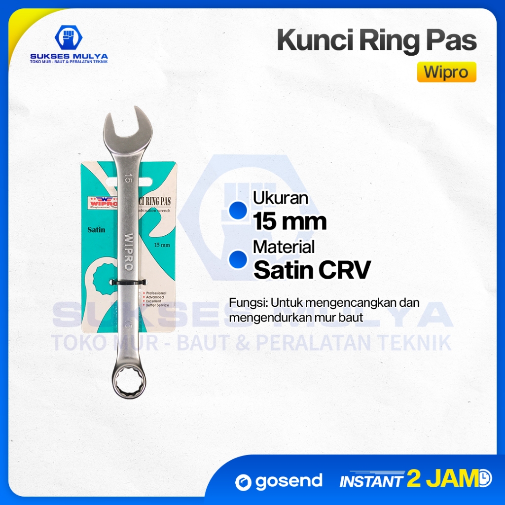 Kunci Ring Pas Wipro Satin 15