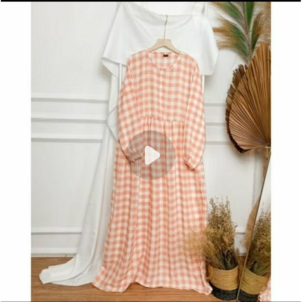 Gingham dress oren