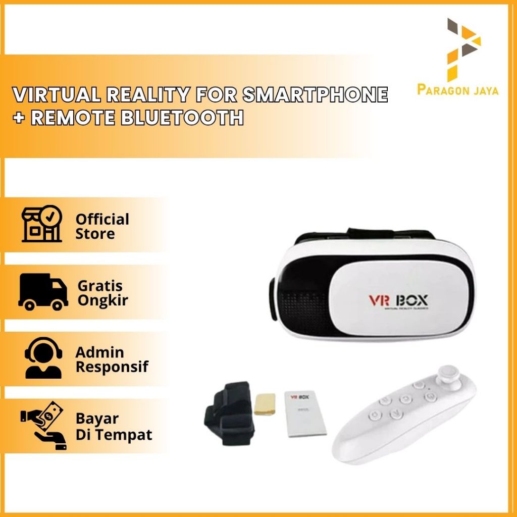 [BONUS REMOTE] COD Paket Virtual Reality For Smartphone + Remote Bluetooth / 3D Glasses Virtual