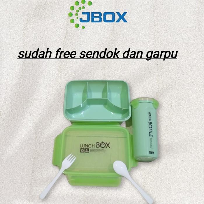 Lunch box 4 Sekat + botol minum kode JBOX