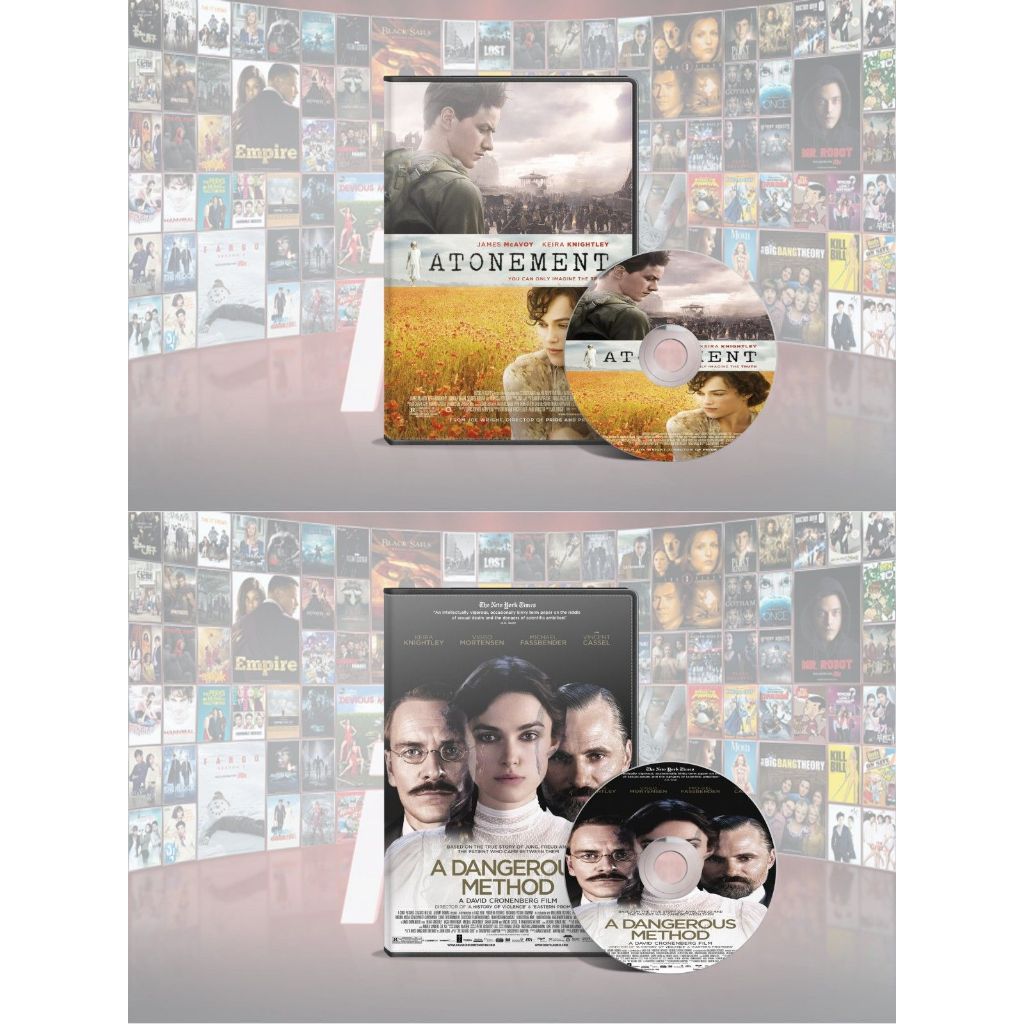 DVD Atonement (2007) + DVD A Dangerous Method (2011)