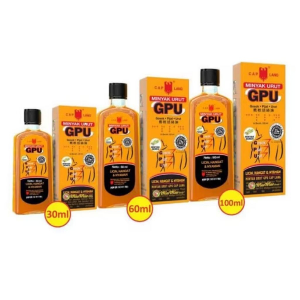 GPU minyak urut //Gpu minyal gosok 30ml/60ml/100ml